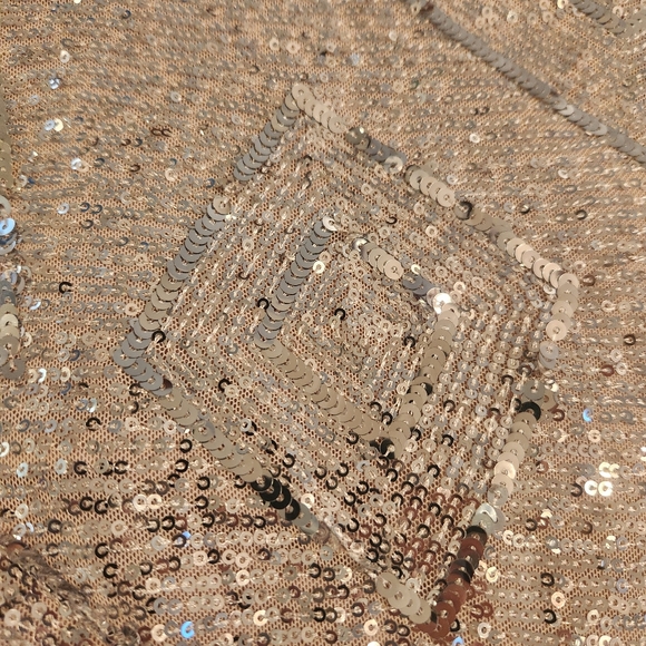 Skies Are Blue Top, Silver Sequined Cropped, Sz Small EUC Party, Cocktail, Club - Picture 9 of 14